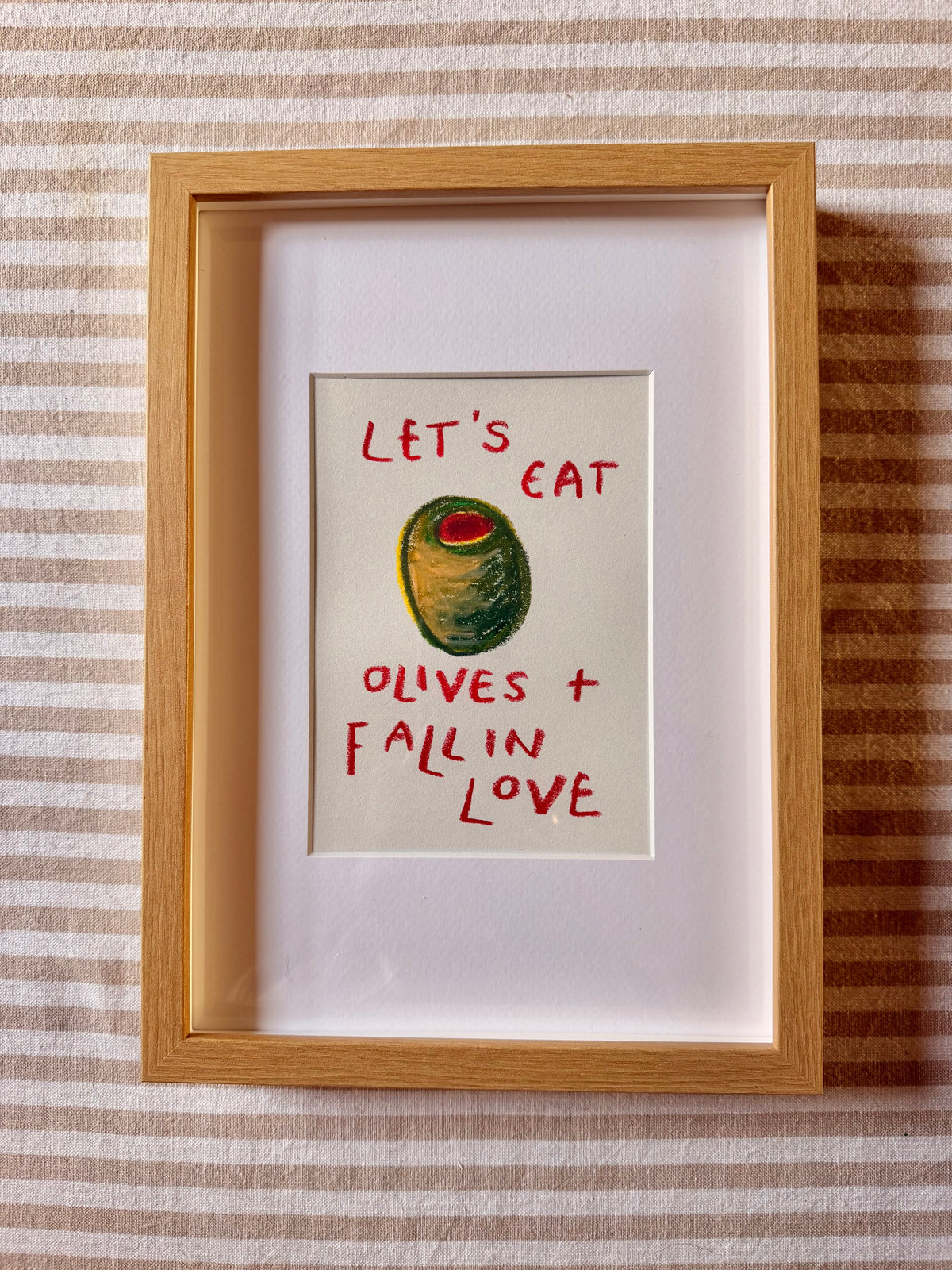 Let’s eat olives and fall in love