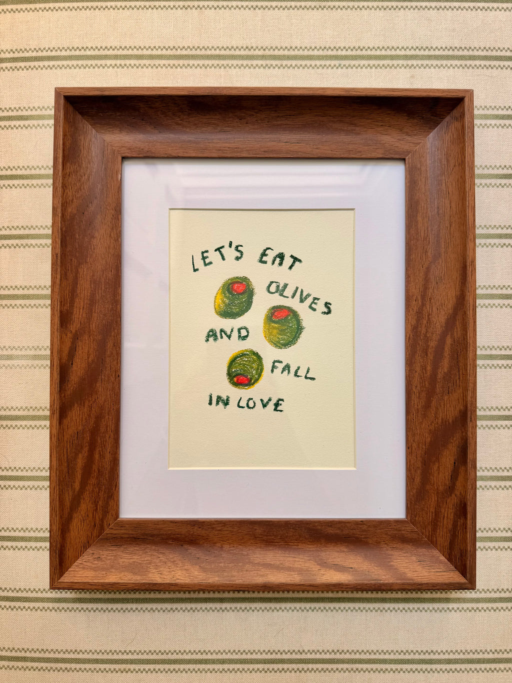 Let’s eat olives and fall in love