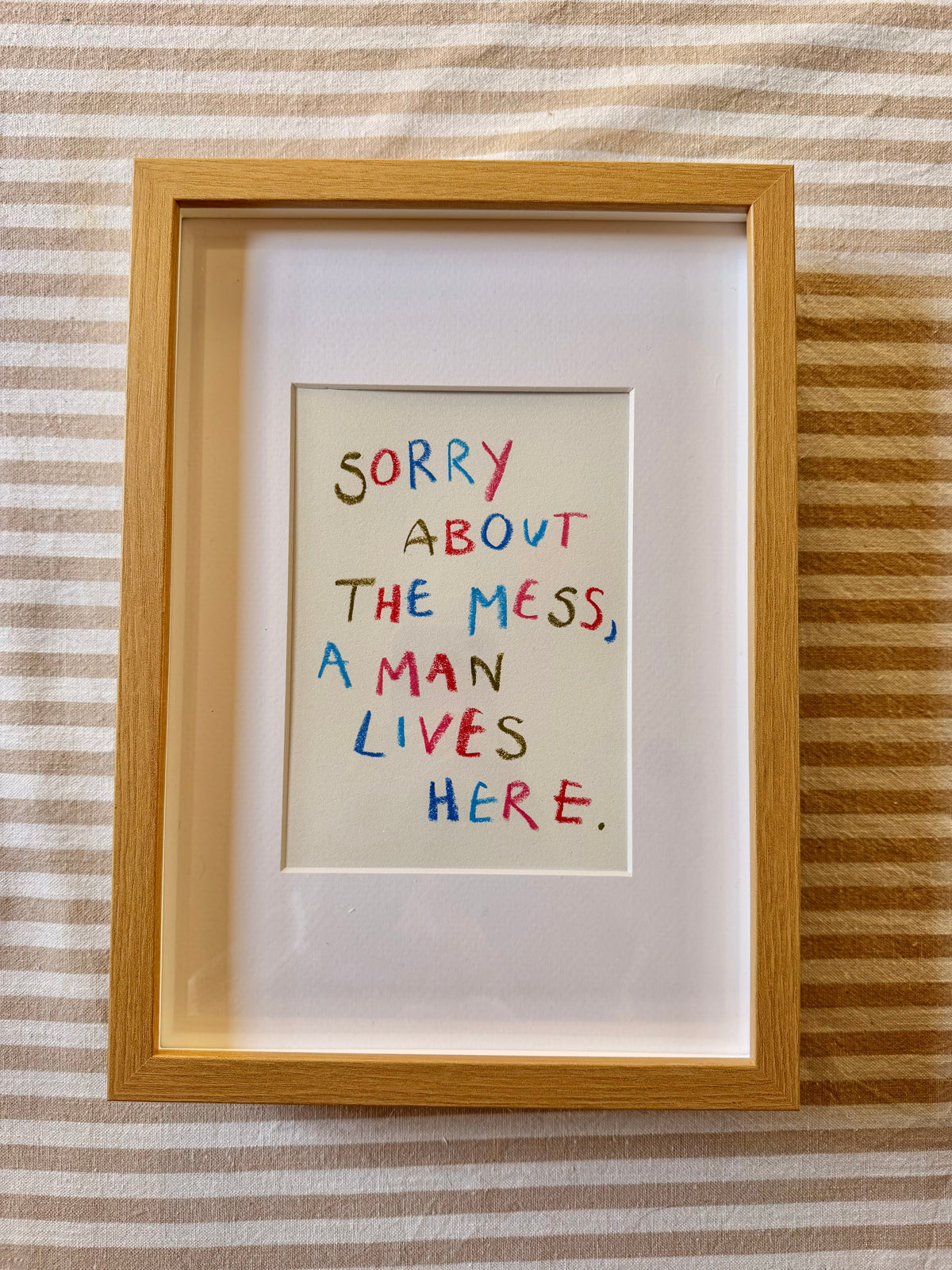 Sorry about the mess, a man lives here